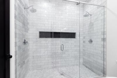 Marble Tiles in Walk-in Shower